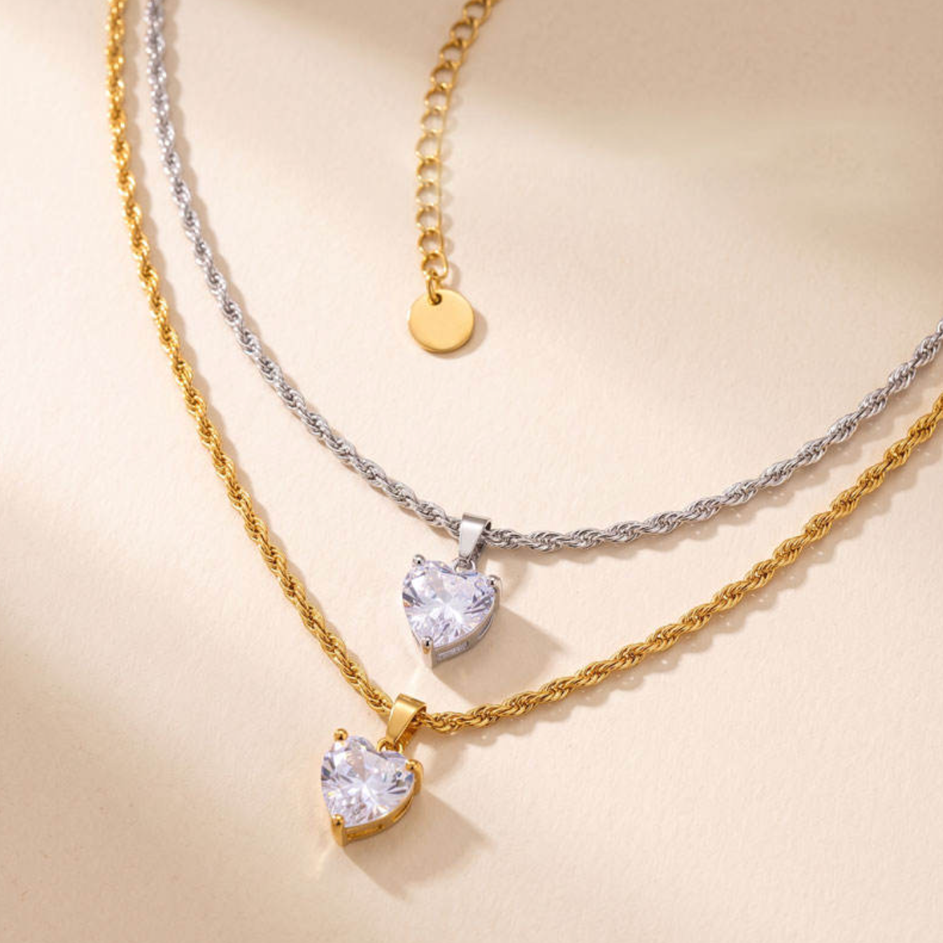 Heart Zircon Pendant Necklace