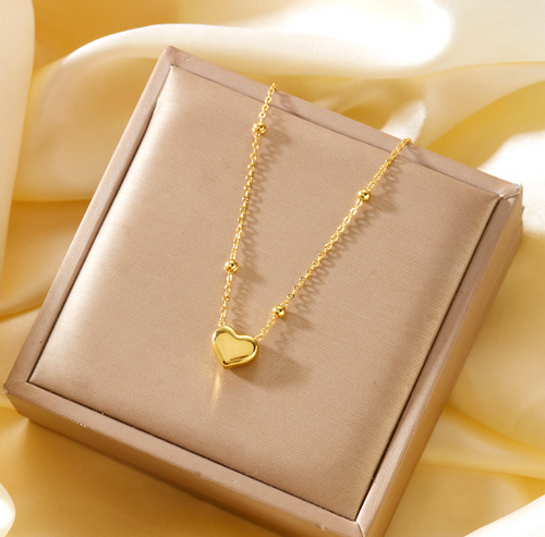 18K Gold Plated Heart Pendant Necklace