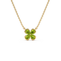 Milskye 18K Gold Plated Four-Leaf Clover Peridot Jewelry