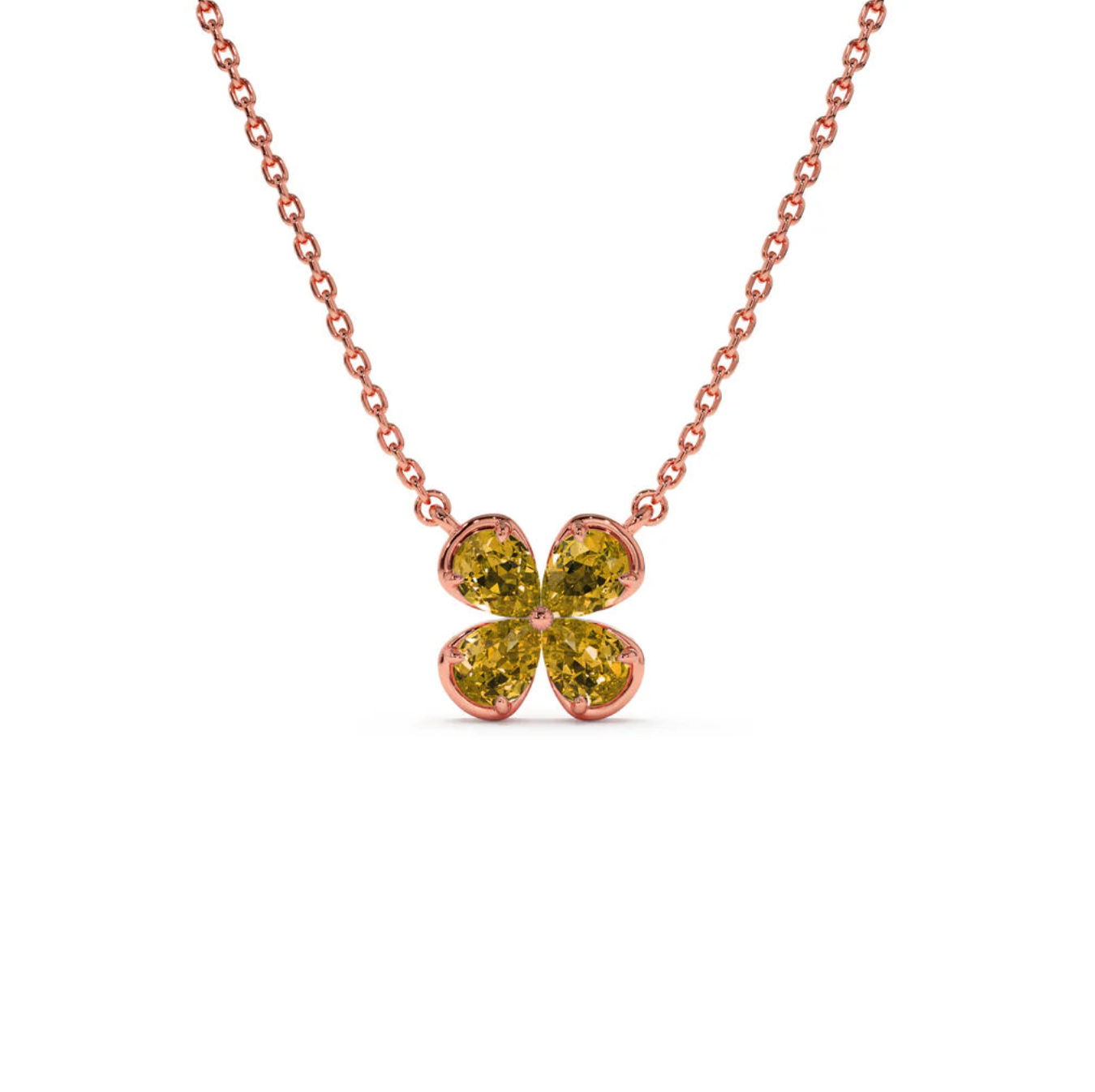 Milskye 18K Gold Plated Four-Leaf Clover Peridot Jewelry