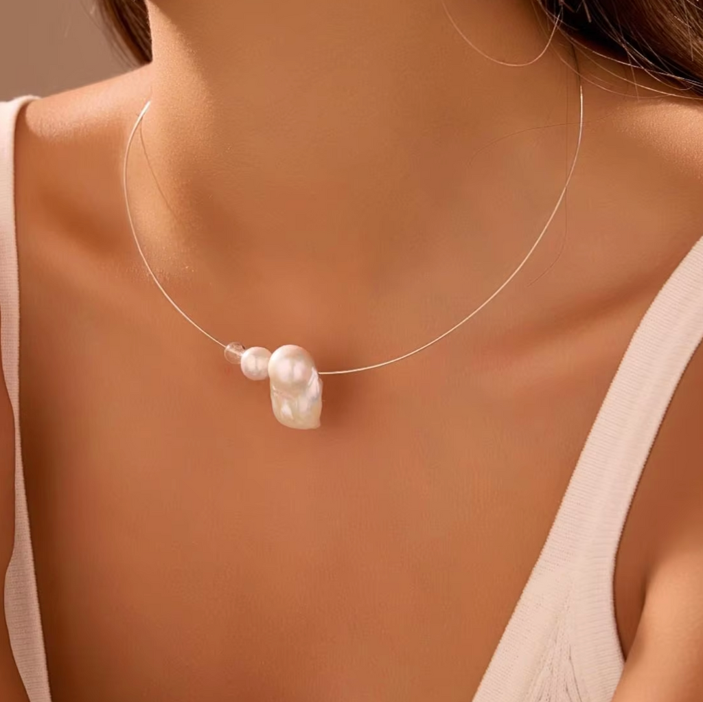 Pearl Tide Trendy Gold Plated Link Chain Necklace for Women